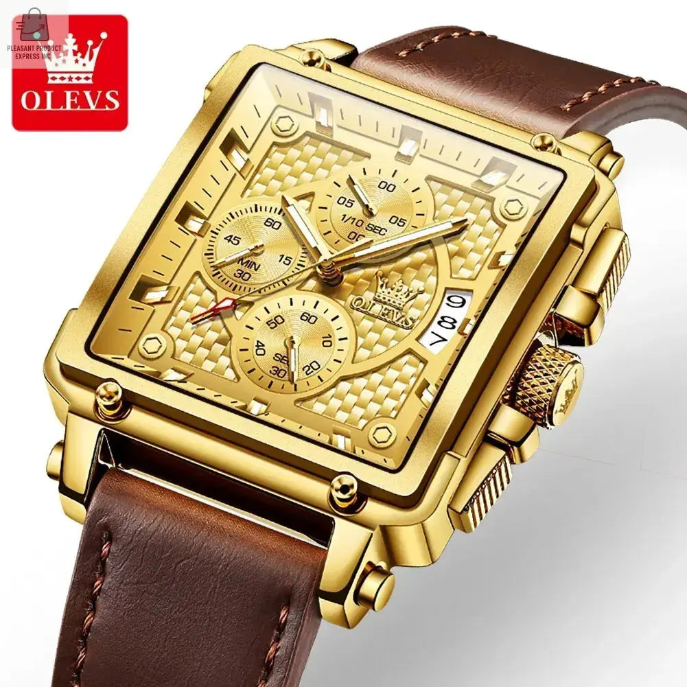 Top Brand Men's Watches Luxury Square Quartz WristPleasant Product