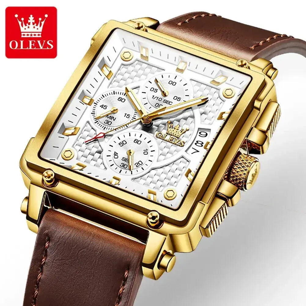 Top Brand Men's Watches Luxury Square Quartz WristPleasant Product