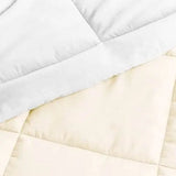 Twin/Twin XL 2-Piece Microfiber Reversible Comforter Set in White and Cream-1