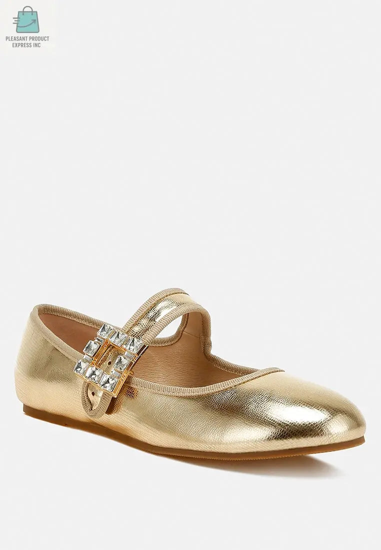 Upstage Brooch Mary Jane Ballerinas-1