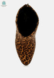 Veyara Leopard Print Block Heel Boots-3