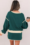 Violeta Loose Pullover and Lace-up Waist Skort Set-1