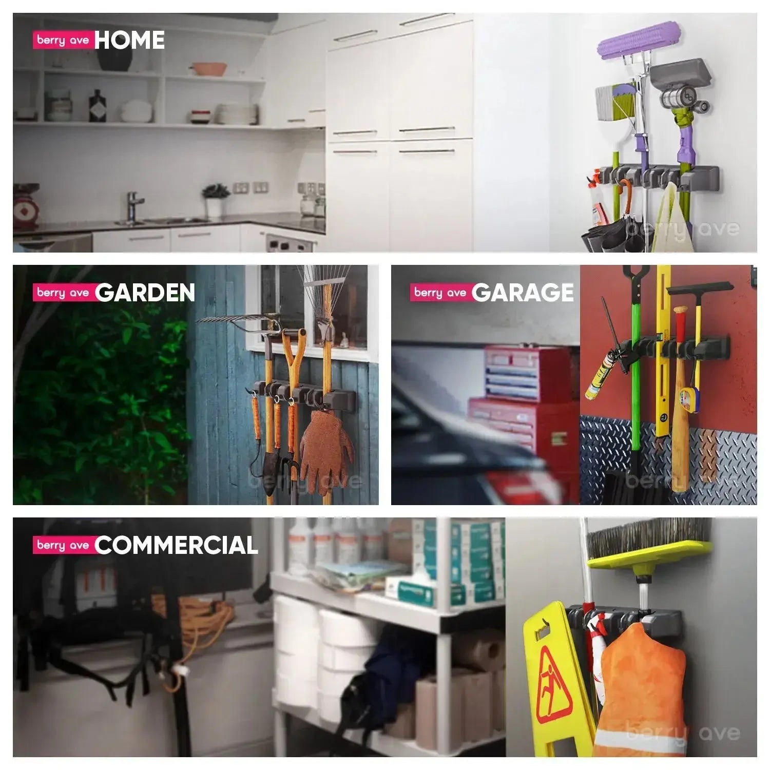 Wall Mounted Mop Holder 3/4/5 PositionPleasant Product