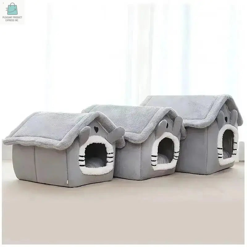 Introducing the Indoor Warm Dog House Soft Pet Bed Tent, the ultimate retreat for your furry friends! This cozy pet house is designed for both cats and dogs, providi