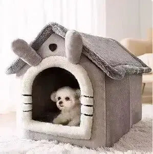 Introducing the Indoor Warm Dog House Soft Pet Bed Tent, the ultimate retreat for your furry friends! This cozy pet house is designed for both cats and dogs, providi