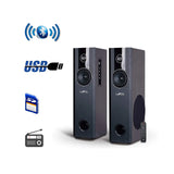beFree Sound 2.1 Channel Home Theater Bluetooth Powered Double Tower Speakers in Black-0
