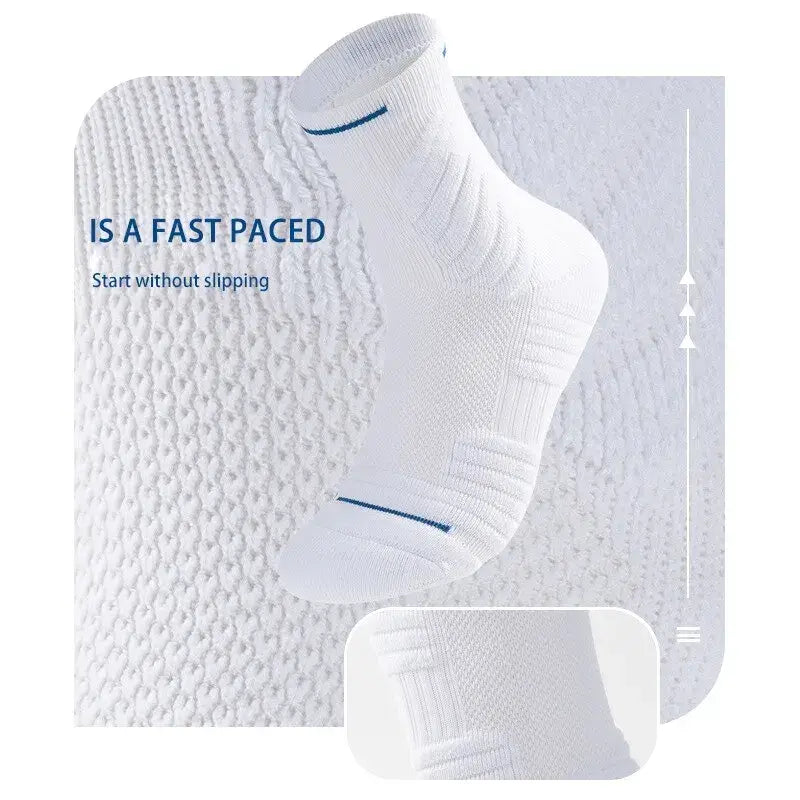 4 Pairs/Lot Professional Basketball Socks Breathable Men Mid-TubePleasant Product