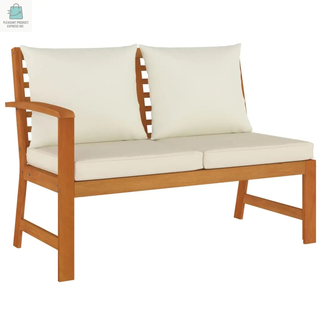 vidaXL 6 Piece Patio Dining Set with Cushions Solid Wood Acacia-2