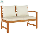 vidaXL 6 Piece Patio Dining Set with Cushions Solid Wood Acacia-3